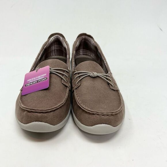 Skechers Arya Sail With Me Loafers Womens 11 Taupe Slip-On Round Toe Memory Foam - Picture 5 of 10
